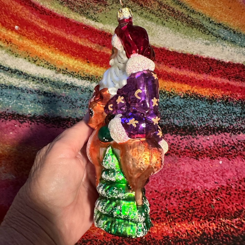 Christopher  “Radko Santa Claus and Rudolph Reindeer”  Christmas Ornament - Picture 4 of 6